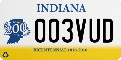 IN license plate 003VUD