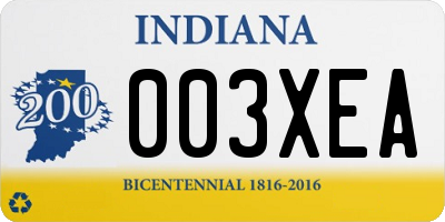 IN license plate 003XEA