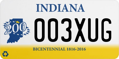 IN license plate 003XUG