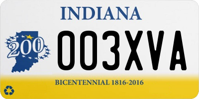IN license plate 003XVA