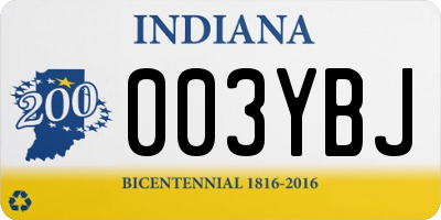 IN license plate 003YBJ