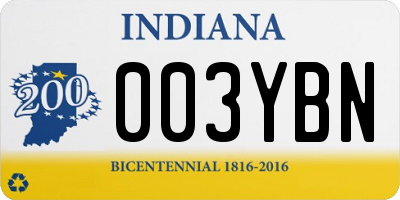IN license plate 003YBN