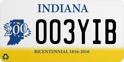 IN license plate 003YIB