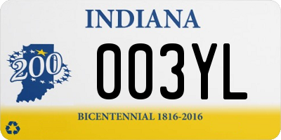 IN license plate 003YL