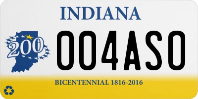 IN license plate 004ASO