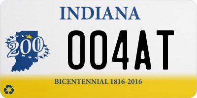 IN license plate 004AT