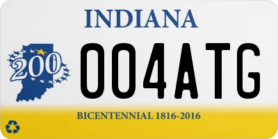 IN license plate 004ATG