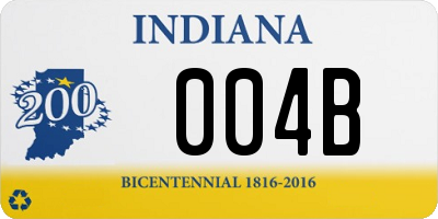 IN license plate 004B