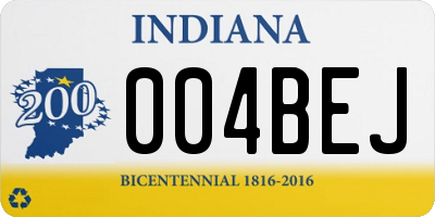 IN license plate 004BEJ