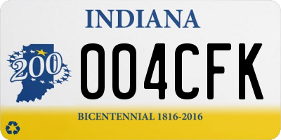 IN license plate 004CFK