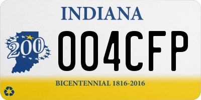 IN license plate 004CFP