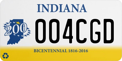 IN license plate 004CGD