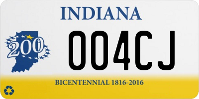 IN license plate 004CJ