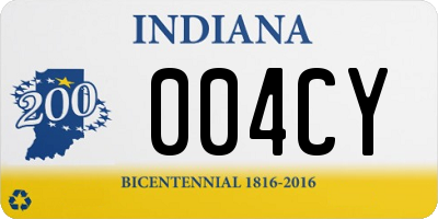 IN license plate 004CY