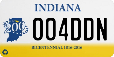 IN license plate 004DDN