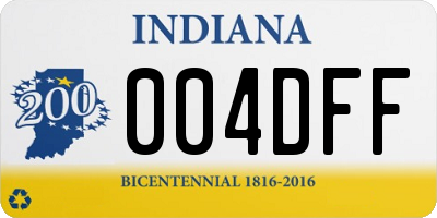 IN license plate 004DFF