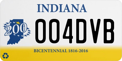 IN license plate 004DVB