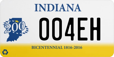 IN license plate 004EH