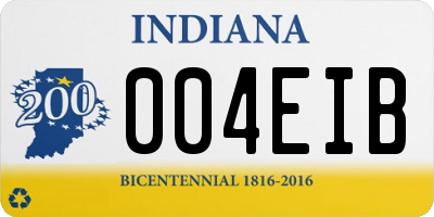 IN license plate 004EIB