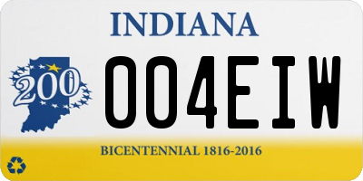 IN license plate 004EIW