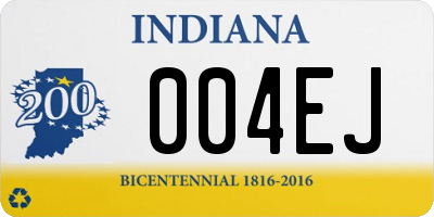 IN license plate 004EJ