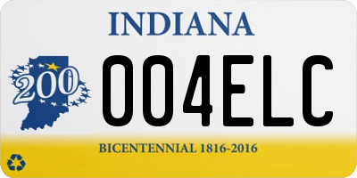 IN license plate 004ELC