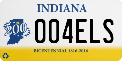 IN license plate 004ELS