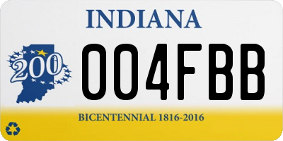 IN license plate 004FBB