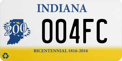 IN license plate 004FC