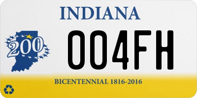 IN license plate 004FH