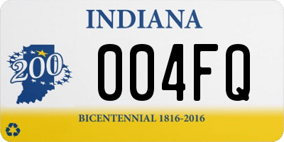 IN license plate 004FQ