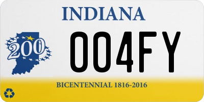 IN license plate 004FY