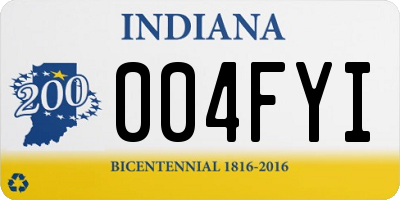 IN license plate 004FYI