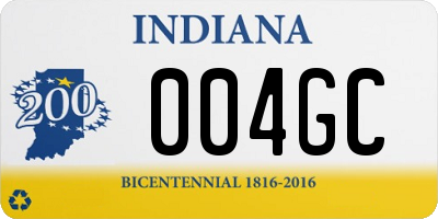IN license plate 004GC