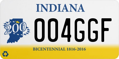 IN license plate 004GGF
