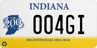 IN license plate 004GI