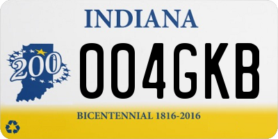 IN license plate 004GKB