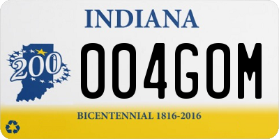 IN license plate 004GOM