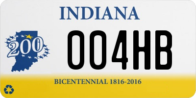 IN license plate 004HB