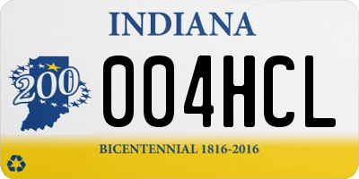 IN license plate 004HCL
