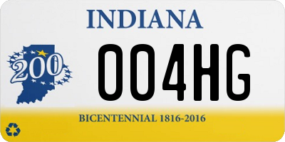 IN license plate 004HG