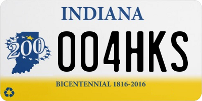IN license plate 004HKS