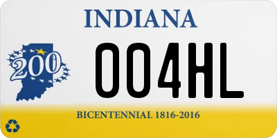 IN license plate 004HL