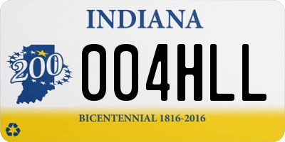 IN license plate 004HLL