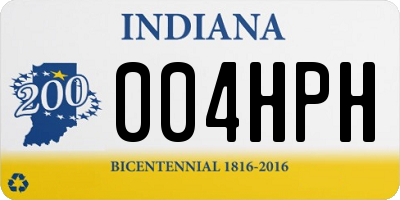 IN license plate 004HPH