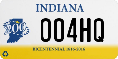 IN license plate 004HQ