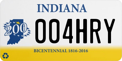 IN license plate 004HRY
