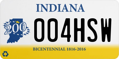 IN license plate 004HSW