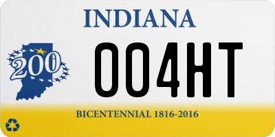 IN license plate 004HT