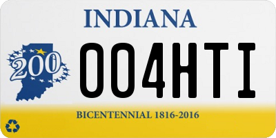 IN license plate 004HTI